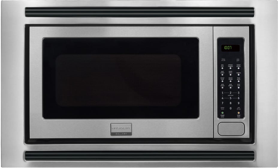 Frigidaire Fgmo205kf 2 0 Cu Ft Countertop Microwave Oven With Frigidaire Gallery Series Fgmo205kf Stainless Steel With Built In Trim Kit