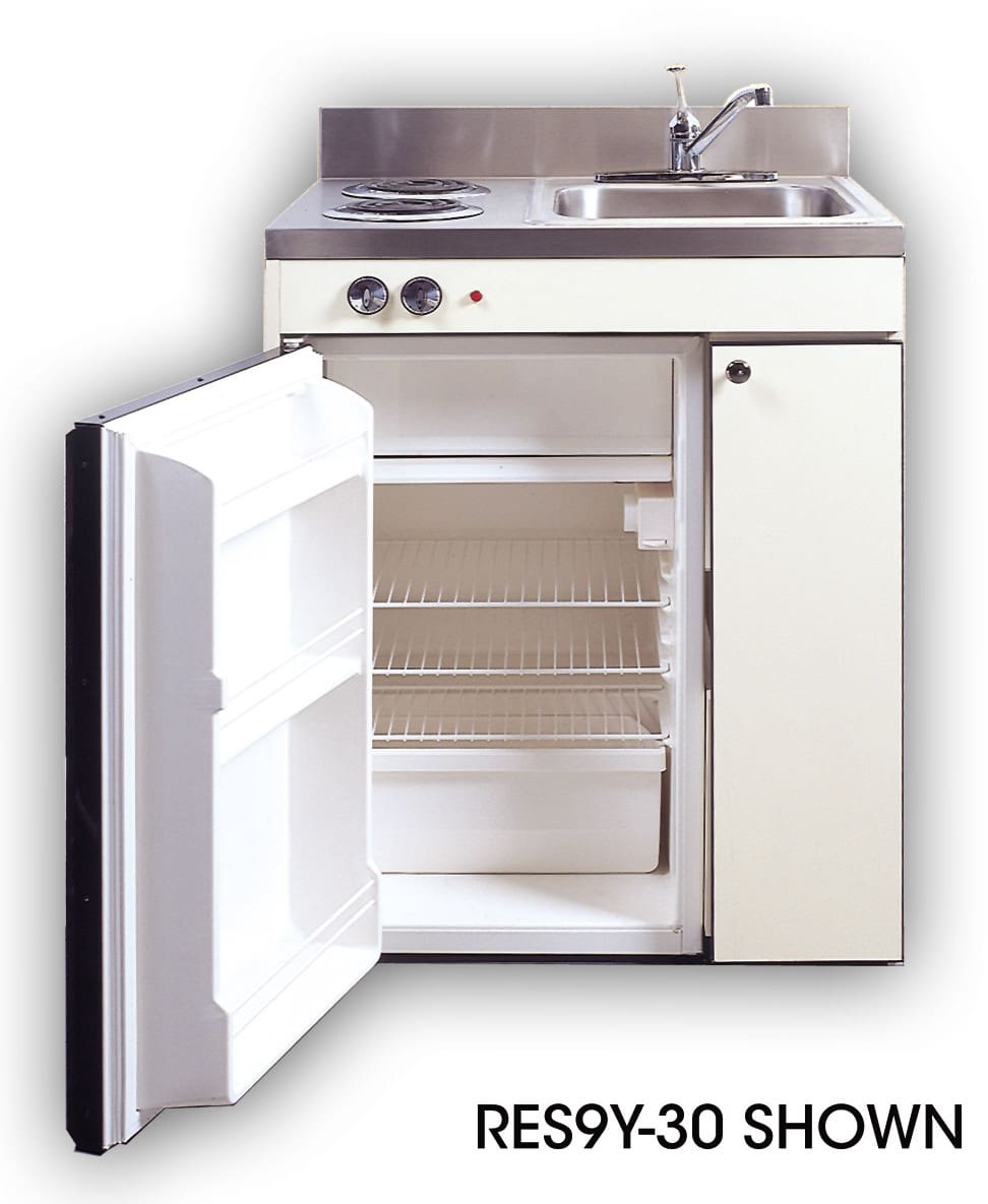 Acme RGS10Y30 Compact Kitchen with Sink, Compact Refrigerator and Gas