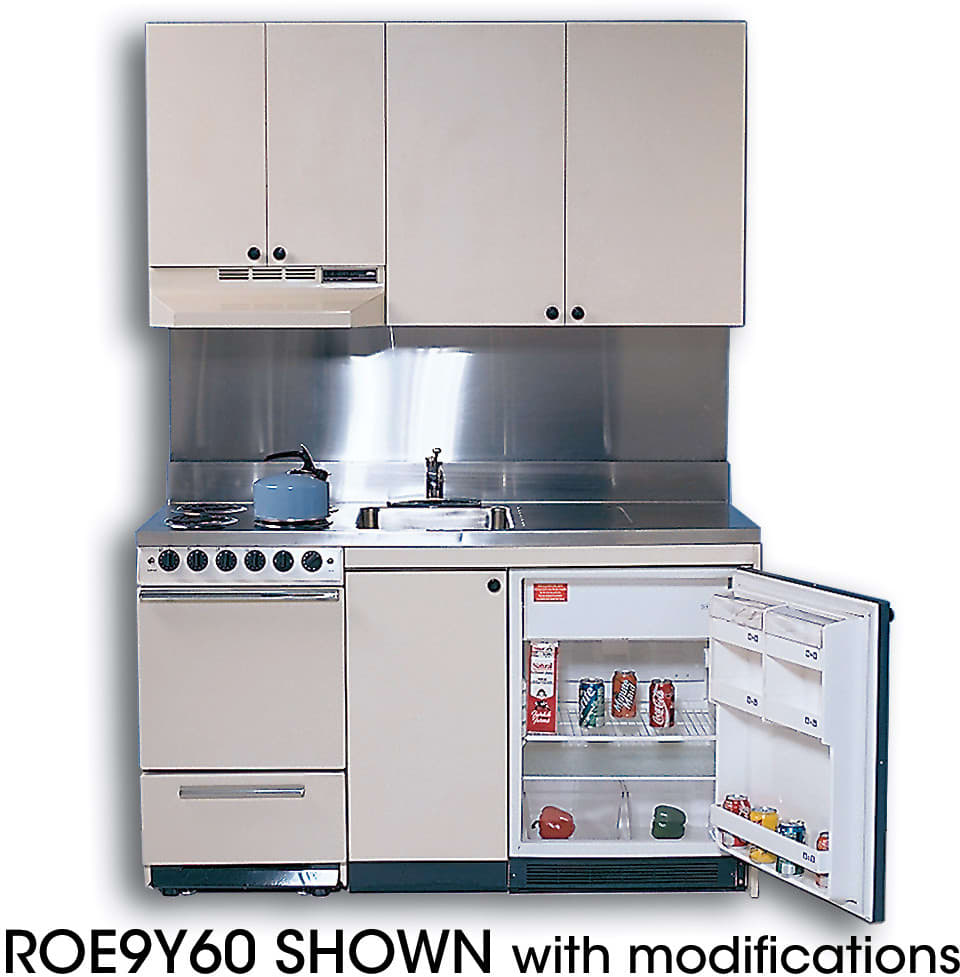 acme roe compact kitchen with stainless steel countertop 4 electric burners oven sink and compact refrigerator - Compact Kitchen Sink acme roe compact kitchen with stainless steel countertop 4 electric burners oven sink and compact refrigerator - Compact Kitchen Sink
