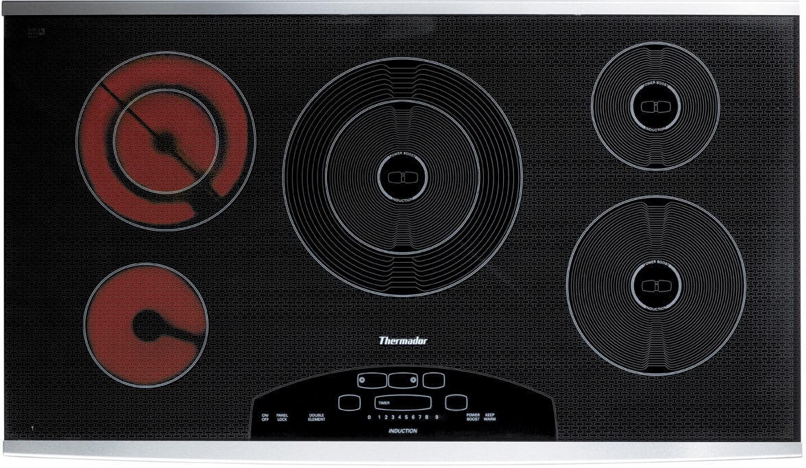 Thermador CIT362DS 36 Inch Hybrid Induction Cooktop with 3 Induction Zones, 2 Electric Elements