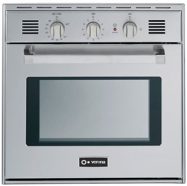 Verona VEBIG24NSS 24 Inch Single Gas Wall Oven with 2.0 cu. ft. Oven