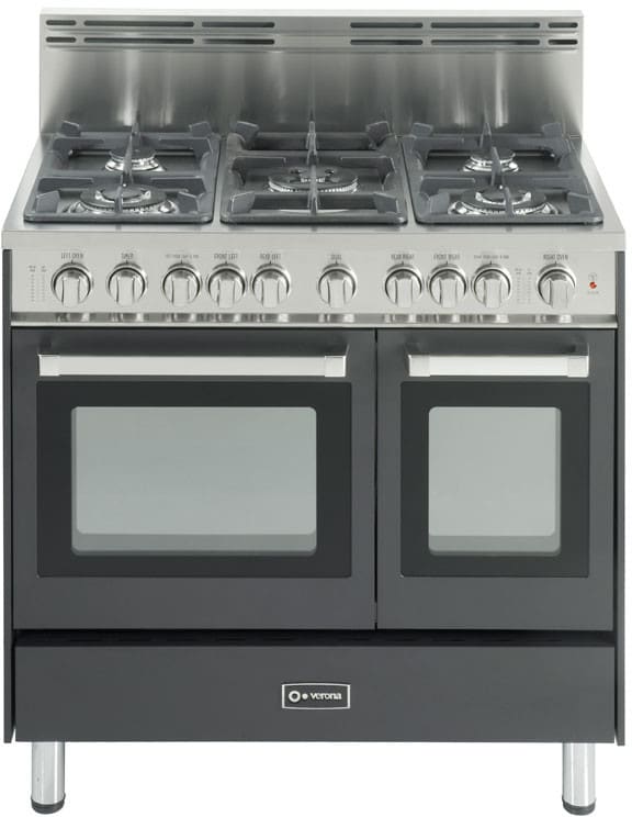 Verona Vefsgg365de 36 Inch Pro Style Gas Range With 5 Sealed Burners Verona Vefsgg365de Matte Black