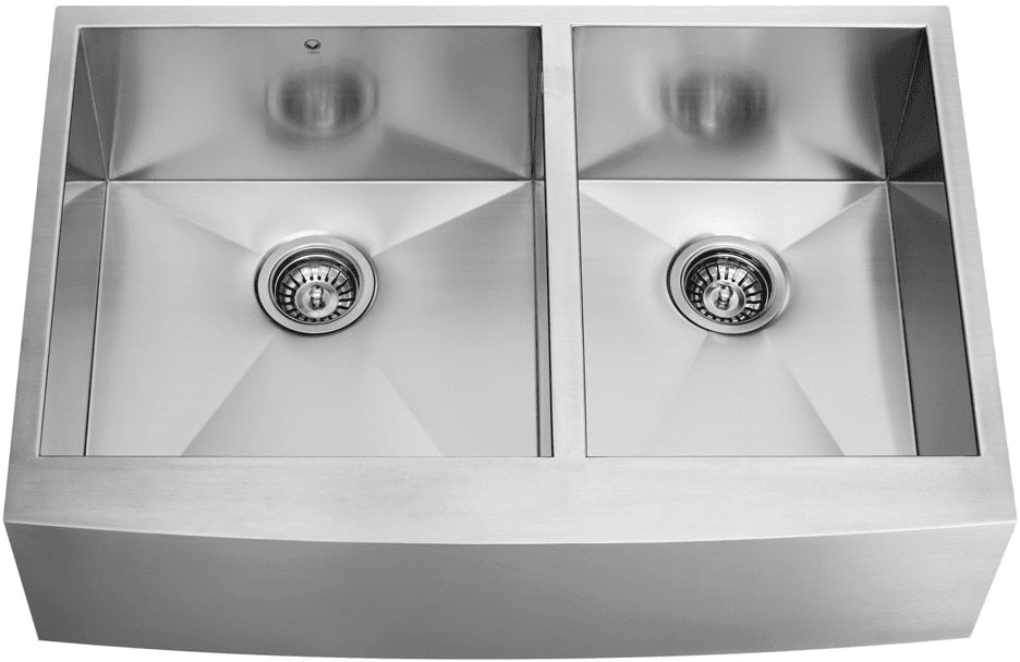 Vigo Industries VG3620BL 36 Inch Double Bowl Stainless Steel Farmhouse