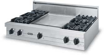 Viking Vgrt4216bss 42 Inch Pro Style Gas Rangetop With 6 Open Viking Professional Series Vgrt4216bss Featured View With Optional Backguard