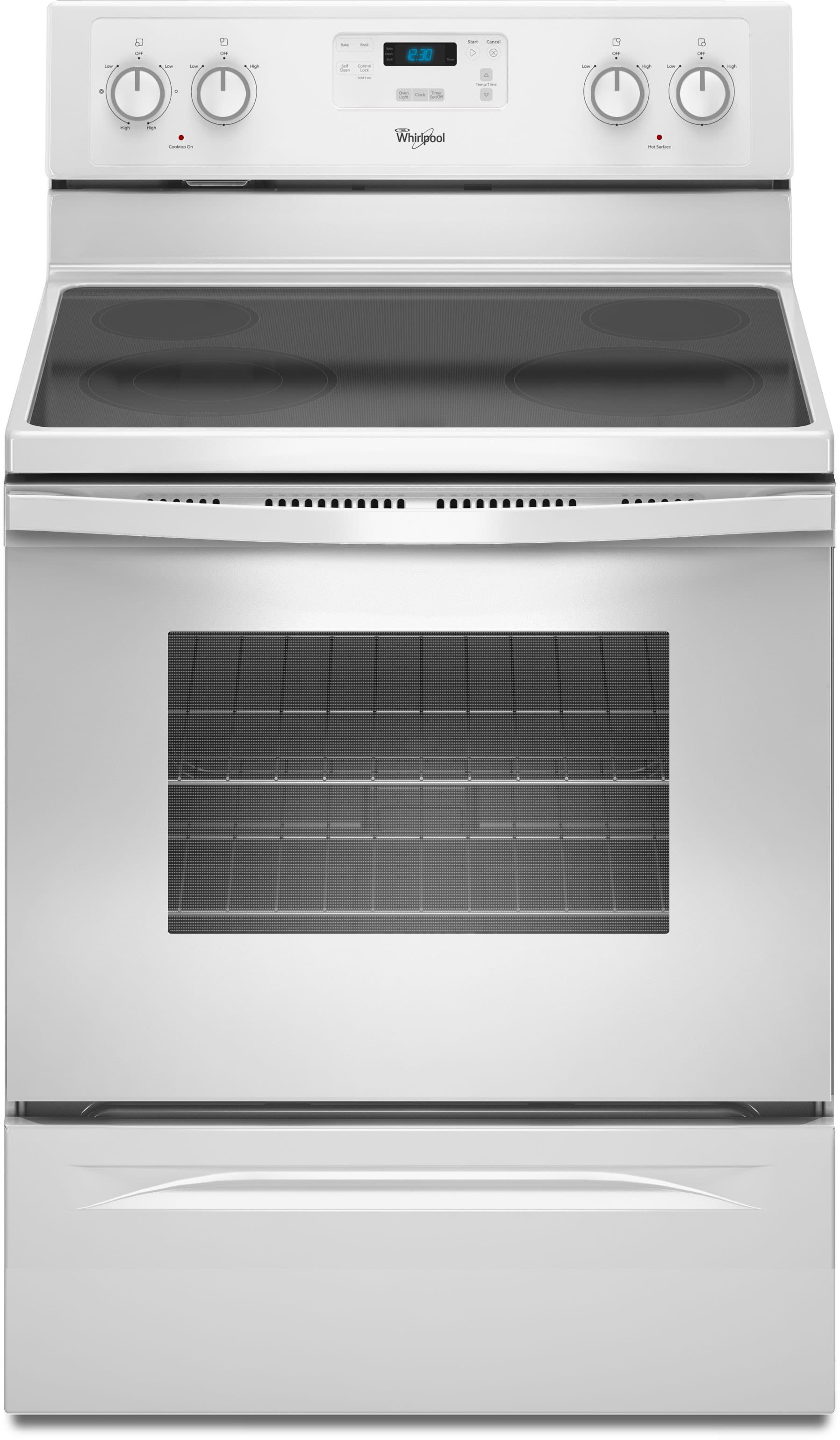 Whirlpool WFE510S0AW 30 Inch Freestanding Electric Range with 4