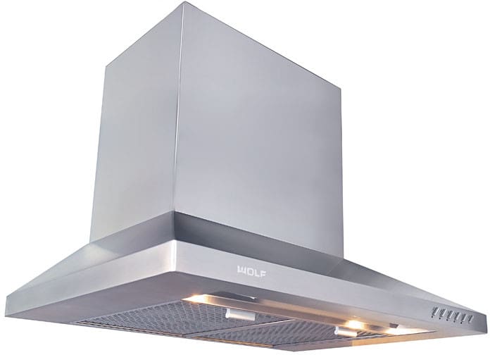 Wolf IH4227 42 Inch Island Chimney Range Hood with Optional Internal/External Blowers, 3Speed