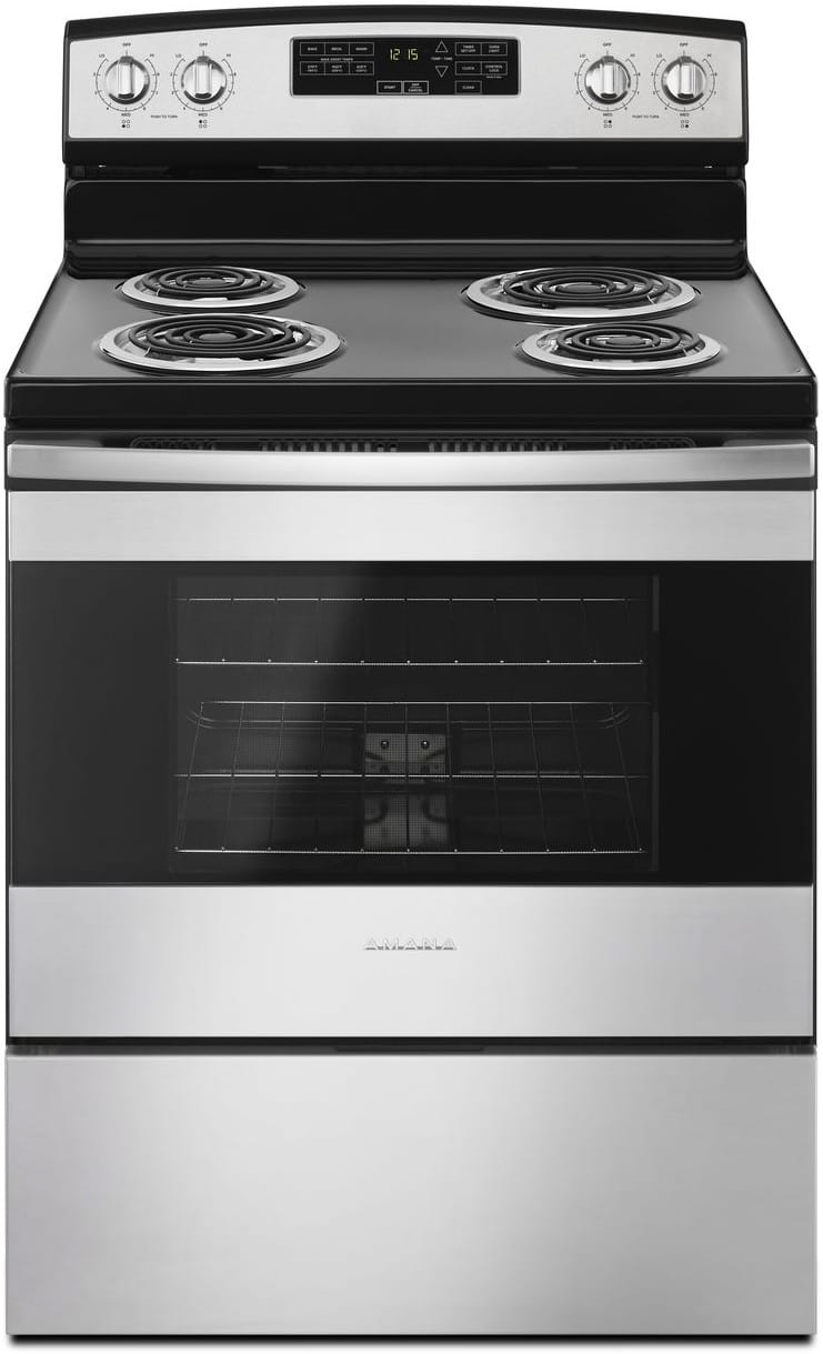 Amana ACR4503SFS 30 Inch Freestanding Electric Range with 4 Coil