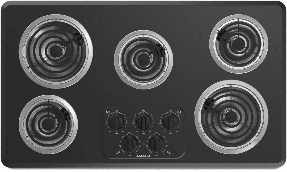 Amana ACC6356KFB 36 Inch Electric Cooktop with 5 Heating Elements