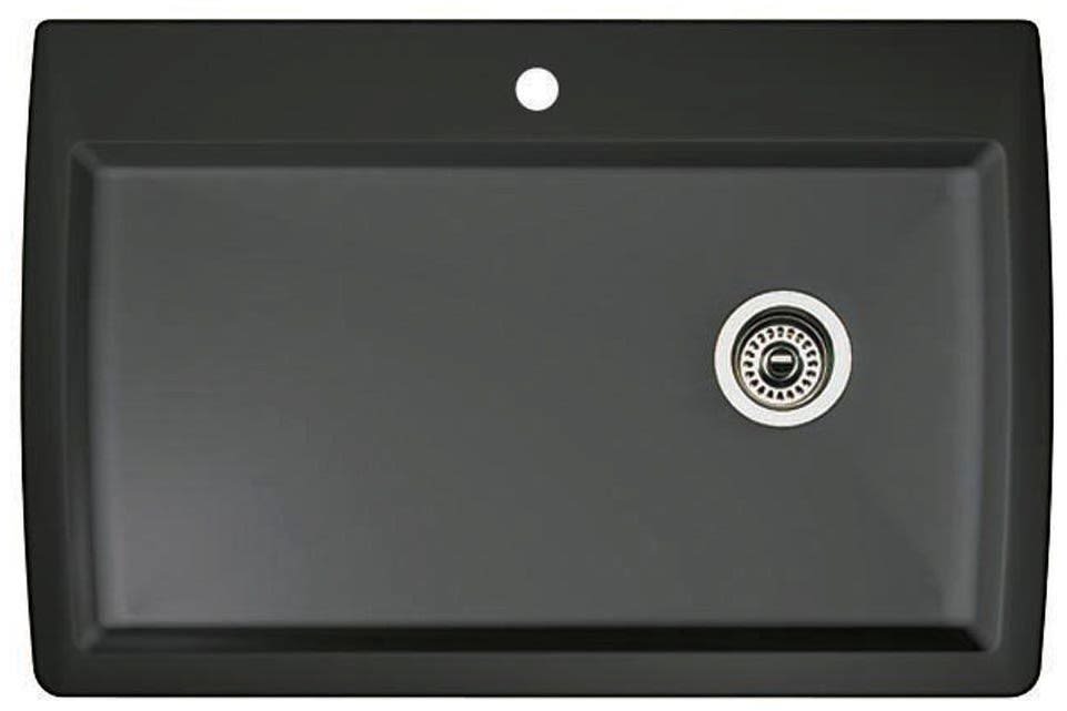 Blanco 440194 33 Inch Drop In Undermount Single Bowl Granite Sink Blanco Diamond 440194 Anthracite Top View