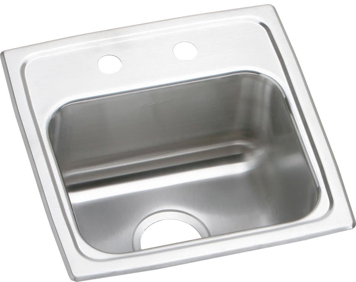 Elkay BLR15162 15 Inch Single Bowl Top Mount Bar Sink with Lustertone