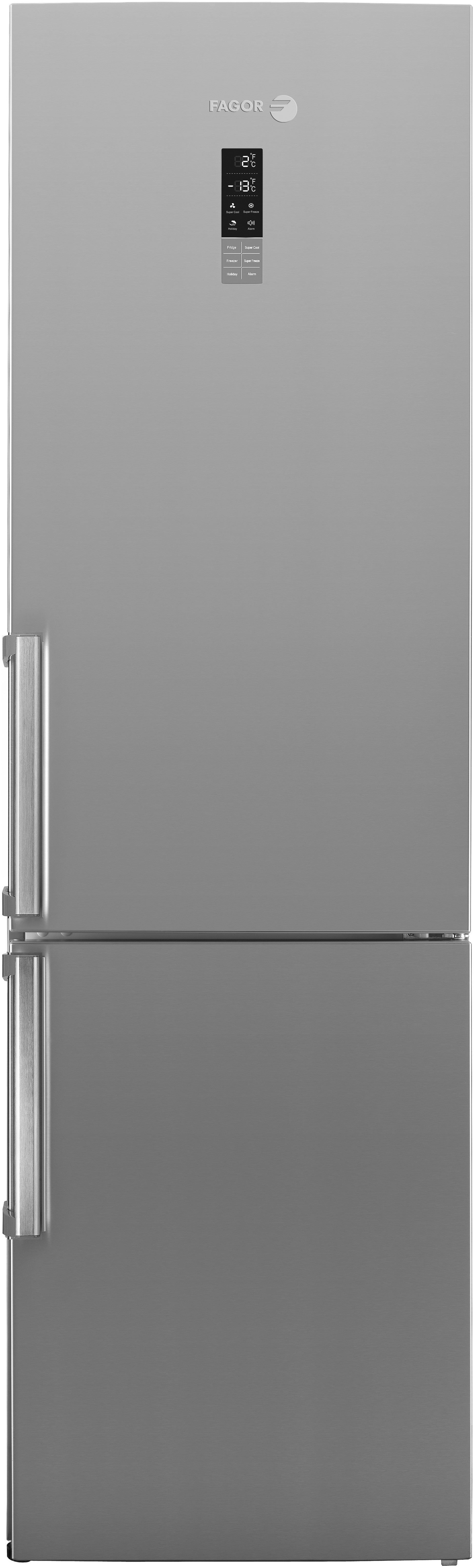 Fagor BMF200X 24 Inch Counter-Depth Bottom-Freezer with 12.7 cu. ft. Capacity, Adjustable Glass Shelves, Multifresh Compartments, Superfreezing, Door Alarm, ...