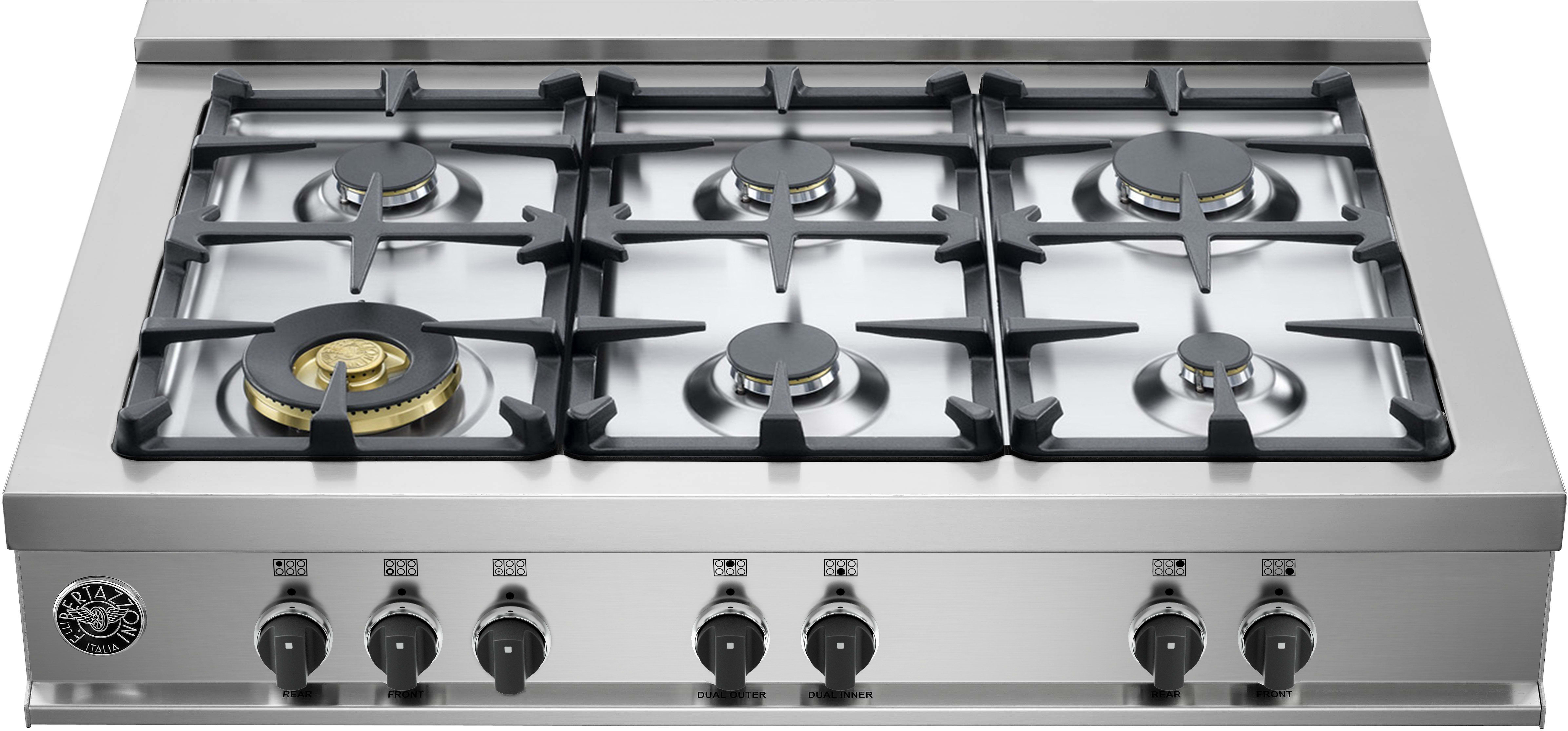 Bertazzoni CB36M600X 36 Inch Gas Rangetop with 6 Sealed Burners, 18,000
