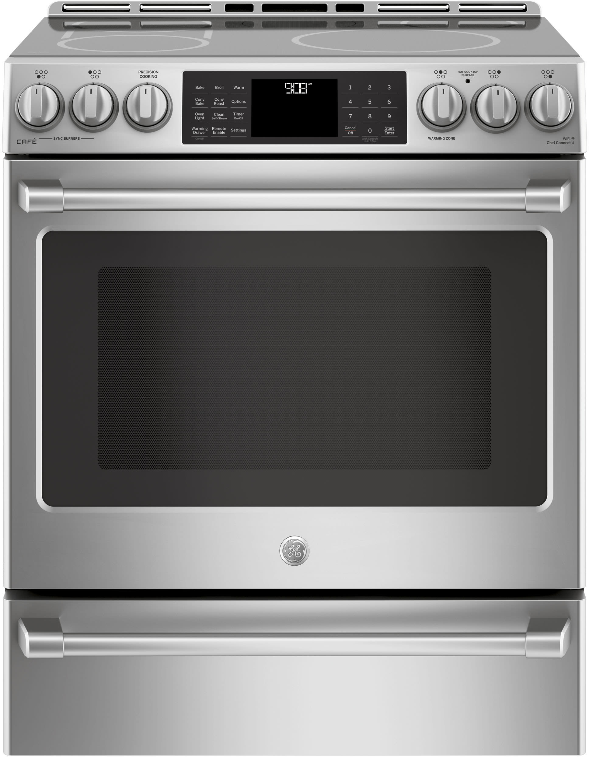 GE CHS985SELSS 30 Inch SlideIn Induction Electric Range with WiFi
