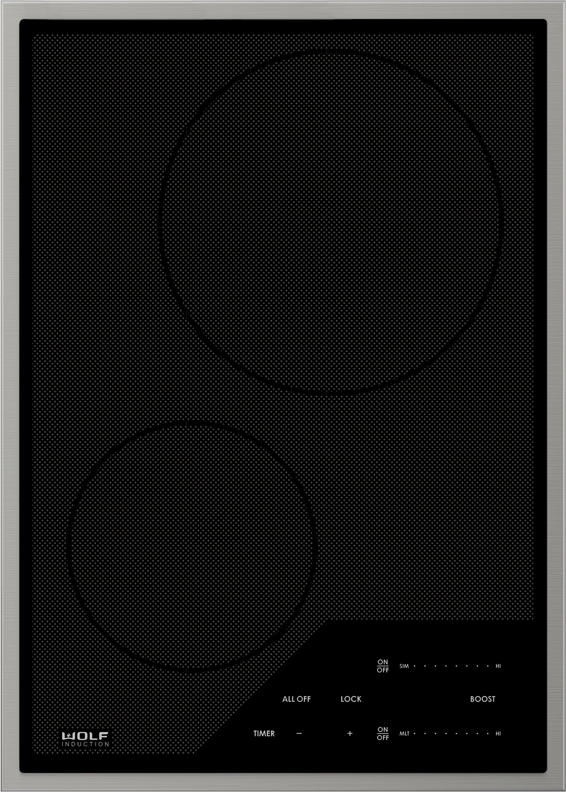 Wolf CI152TS 15 Inch Transitional Induction Cooktop with 2 Cooking