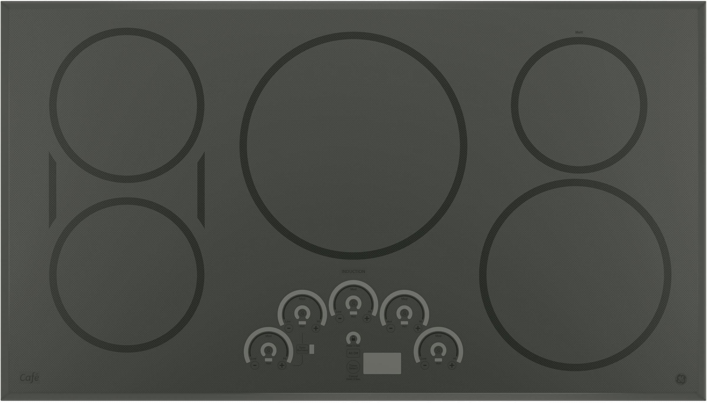 GE CP9536SJSS 36 Inch Smoothtop Electric Cooktop with 5 Cooking Zones, SyncBurners, Griddle
