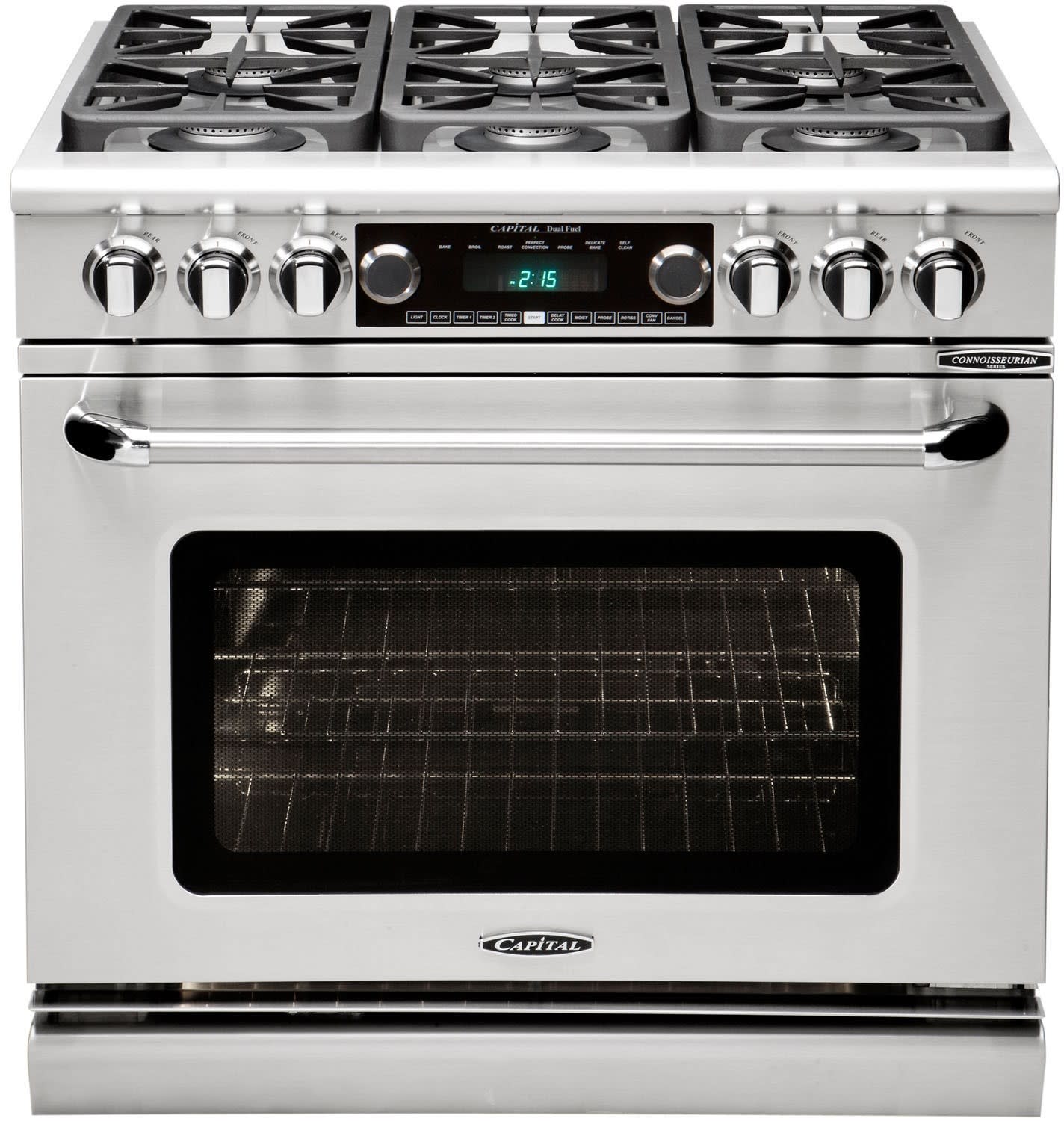 Capital CSB362B2L 36 Inch Pro-Style Dual Fuel Range with 4 ...