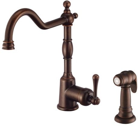 Danze® D401557BR Single Lever Cast Spout Kitchen Faucet ...