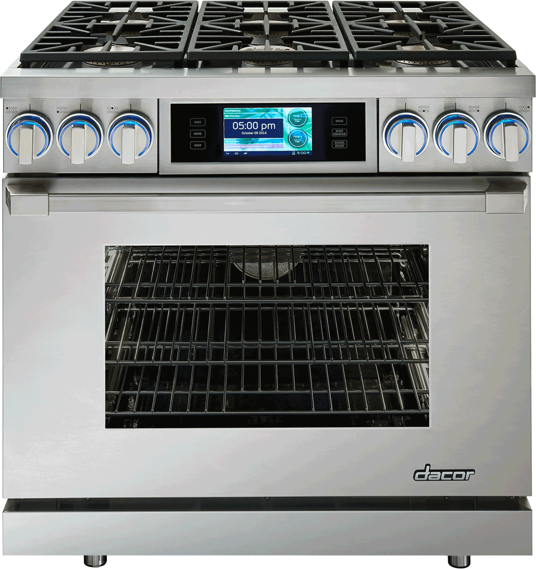 Dacor DYRP36DSNG 36 Inch Slidein DualFuel Range Oven with 5.2 cu. ft