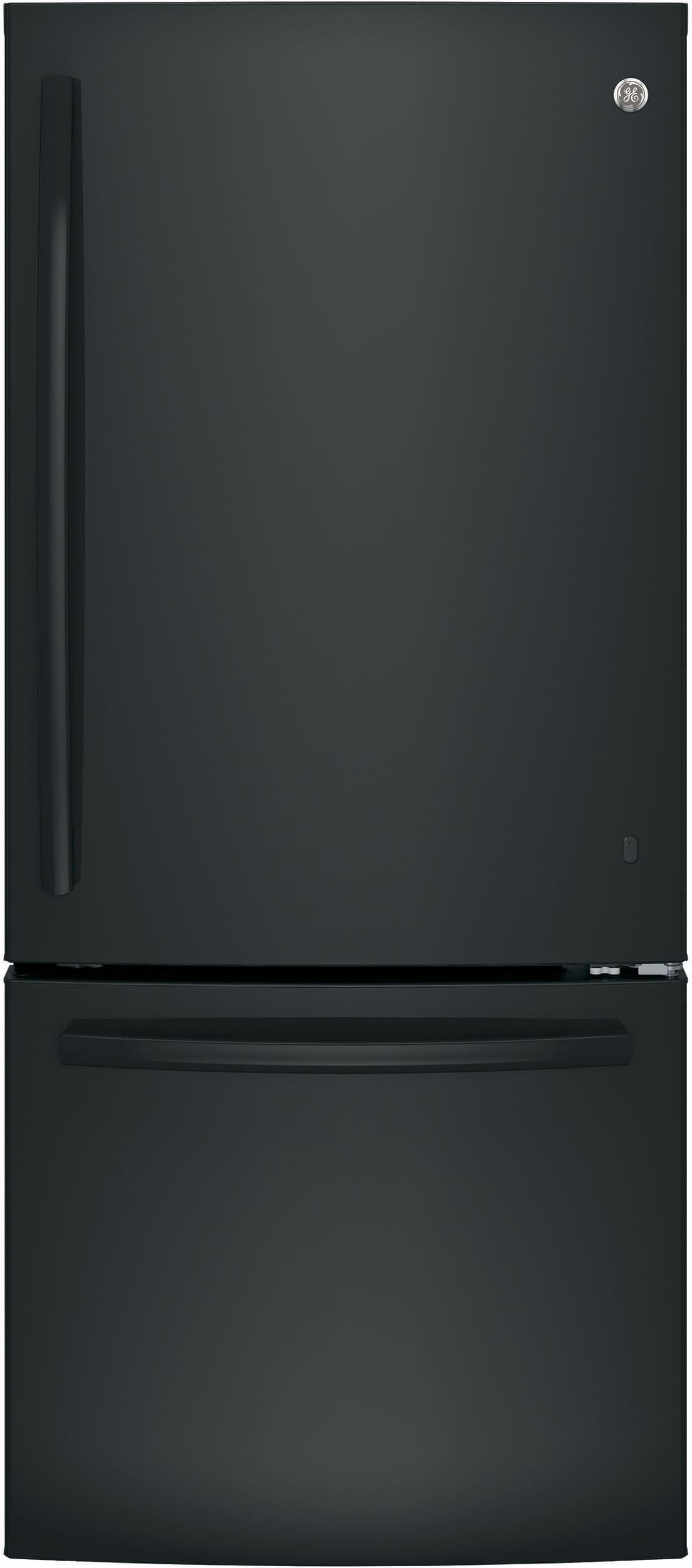 GE GBE21DGKBB 30 Inch Bottom Freezer Refrigerator with 20.9 cu. ft. Capacity, LED Lighting, 2