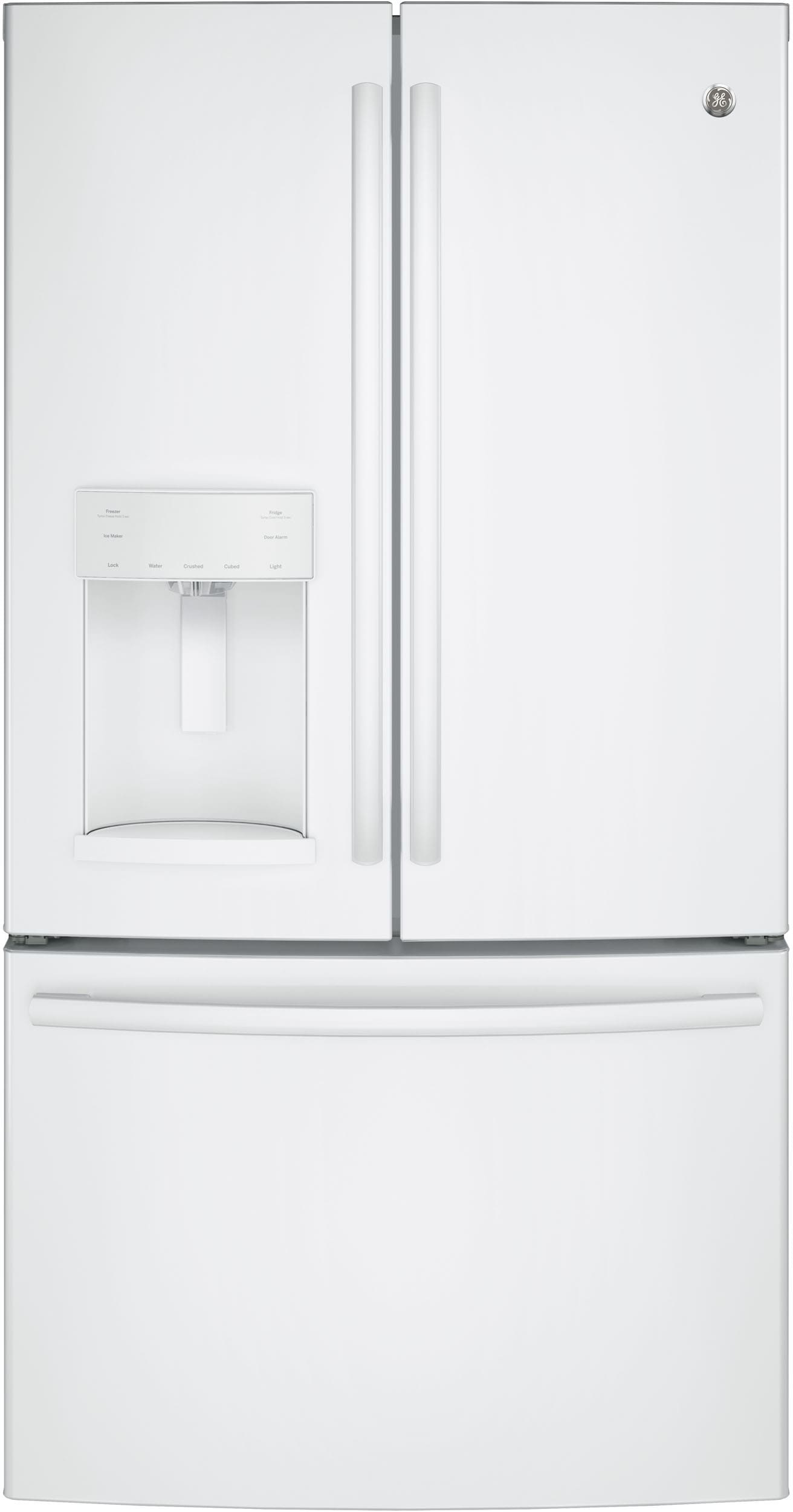 GE GFE26GGKWW 36 Inch French Door Refrigerator with TwinChill™, Turbo