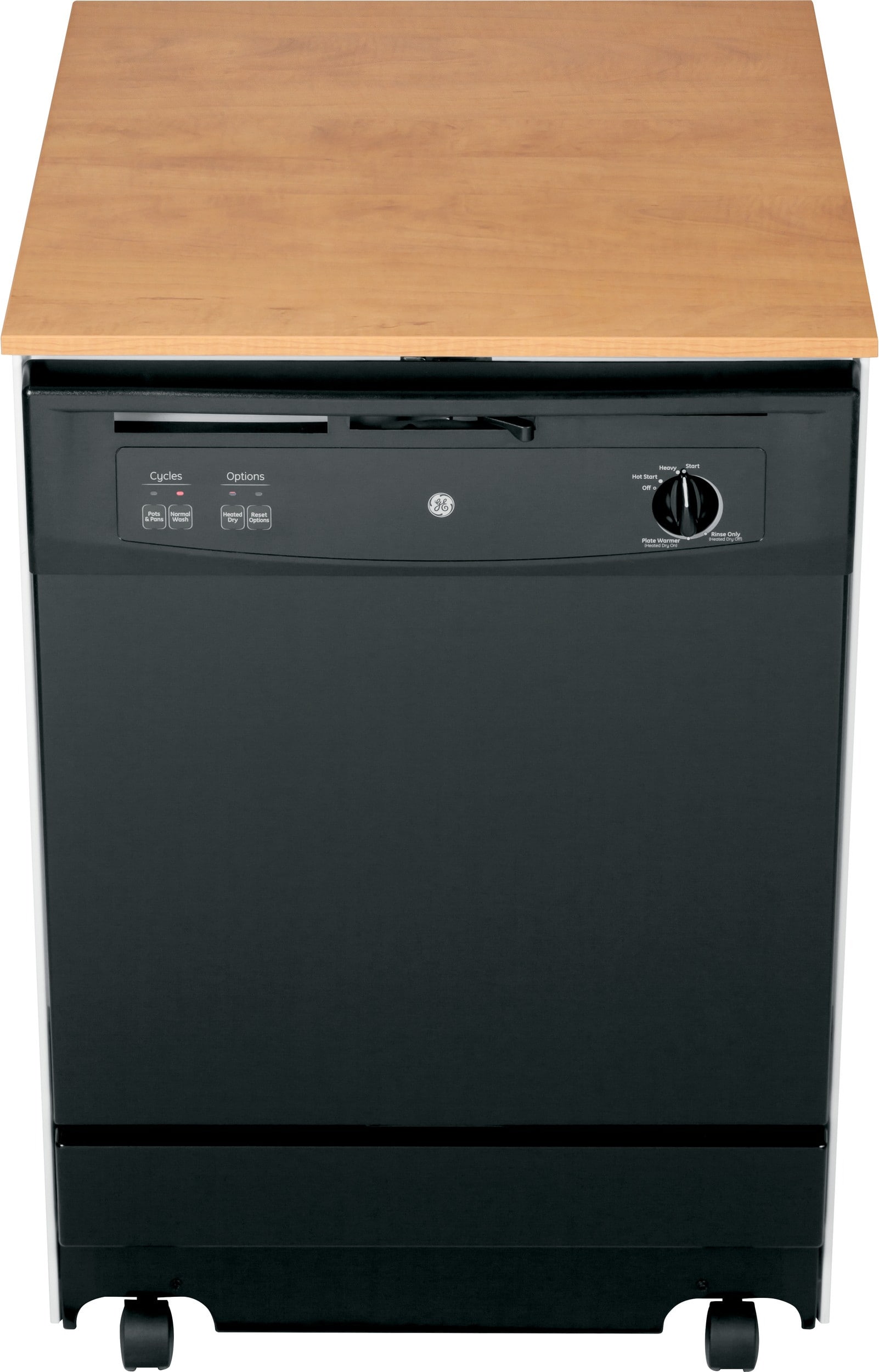 GE GSC3500DBB Full Console Portable Dishwasher with Piranha™ Hard Food