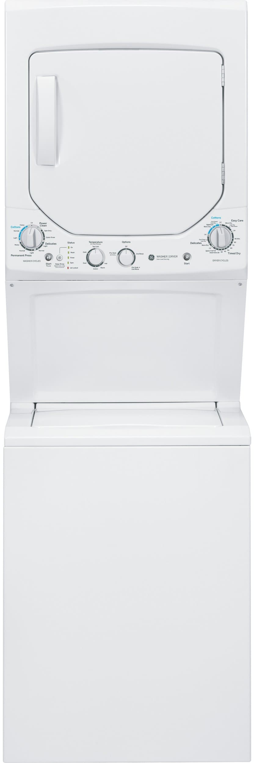 GE GUD24ESSJWW 24 Inch Electric Laundry Center with 2.0 cu. ft. Washer