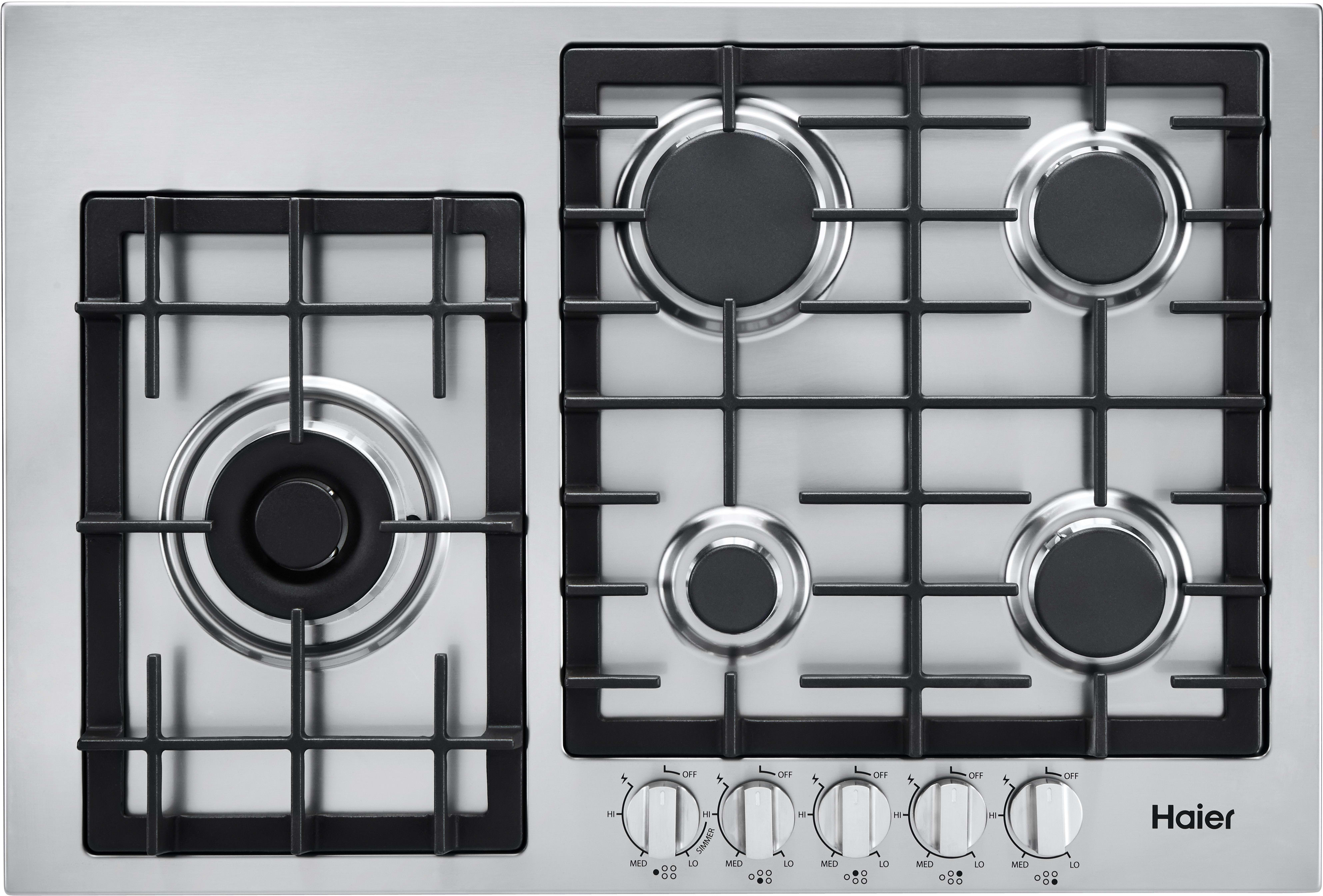 Haier HCC3430AGS 30 Inch Gas Cooktop with 5 Sealed Burners, 70018,000