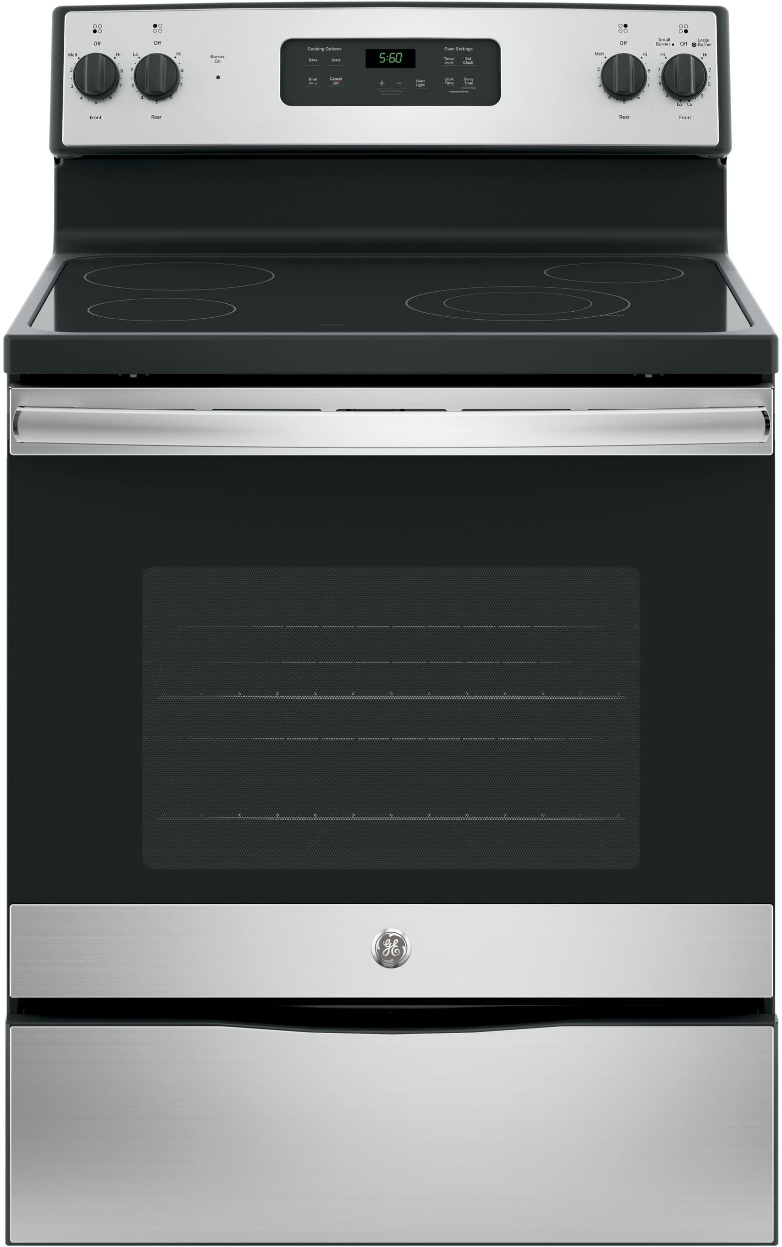 GE JBS60RKSS 30 Inch Electric Range with Power Boil Burner, Dual Bake