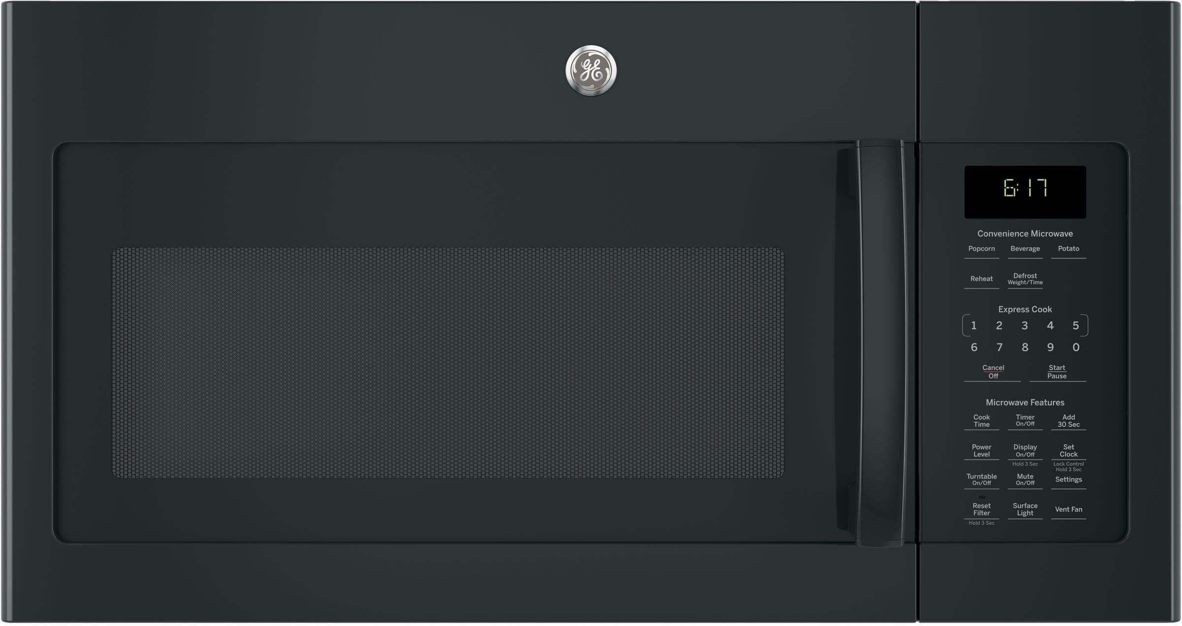 GE JVM6172DKBB 30 Inch OvertheRange Microwave with 1.7 cu. ft