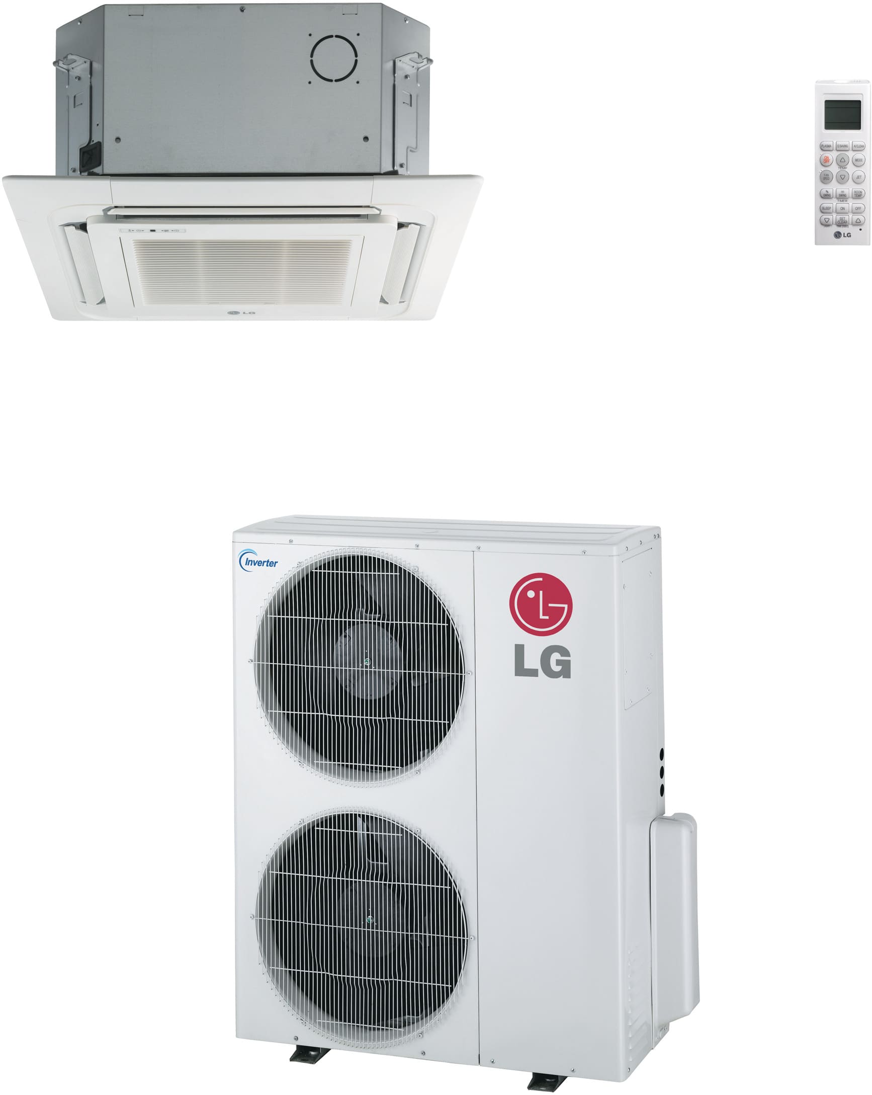 LG LC427HV 41,000 BTU Single Zone Ceiling Cassette Cool/Heat Pump