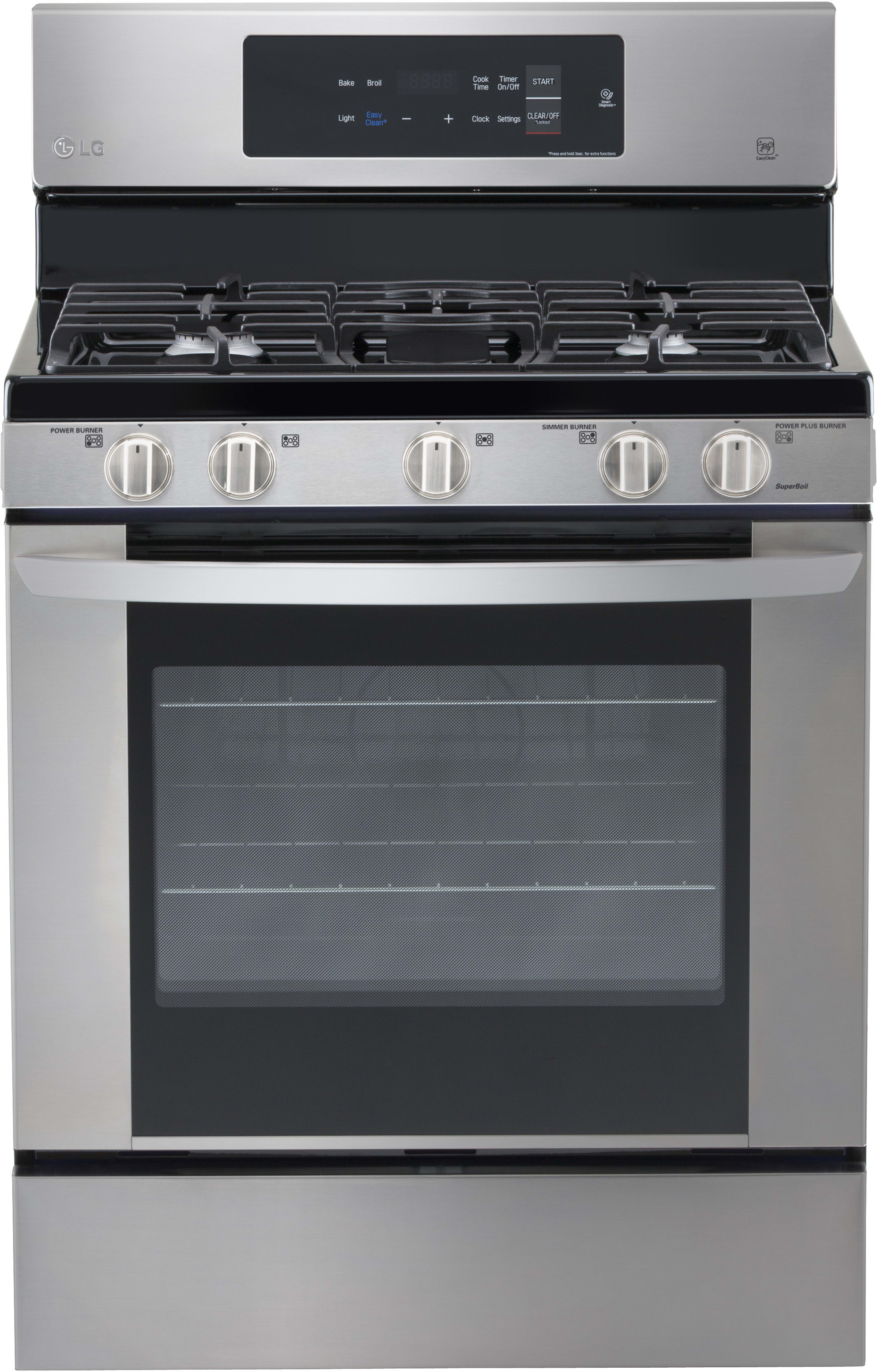 LG LRG3061ST 30 Inch Gas Range with 20 Minute EasyClean® Mode Lg Stainless Steel Gas Stove