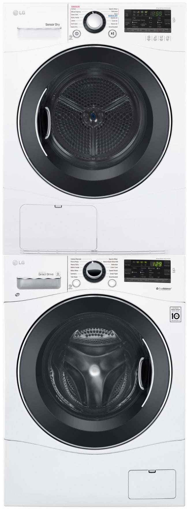 LG LGWADREW13882 Stacked Washer & Dryer Set with Front ...