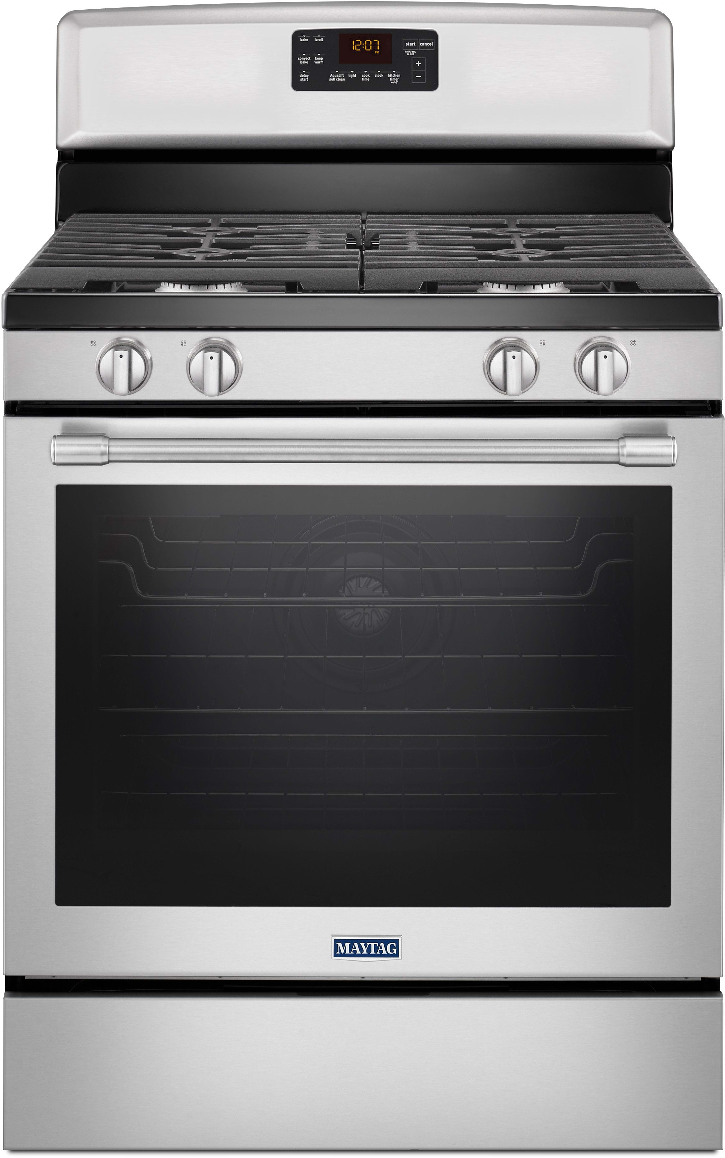 Maytag MGR8650FZ 30 Inch Gas Range with AquaLift Self Clean, Precision
