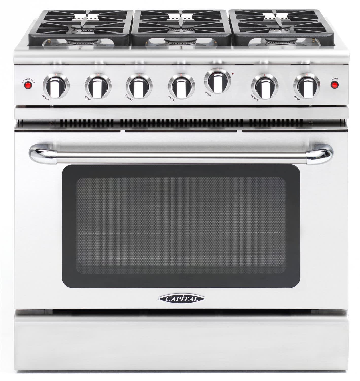 Capital MCR366L 36 Inch ProStyle Gas Range with 6 Sealed Burners