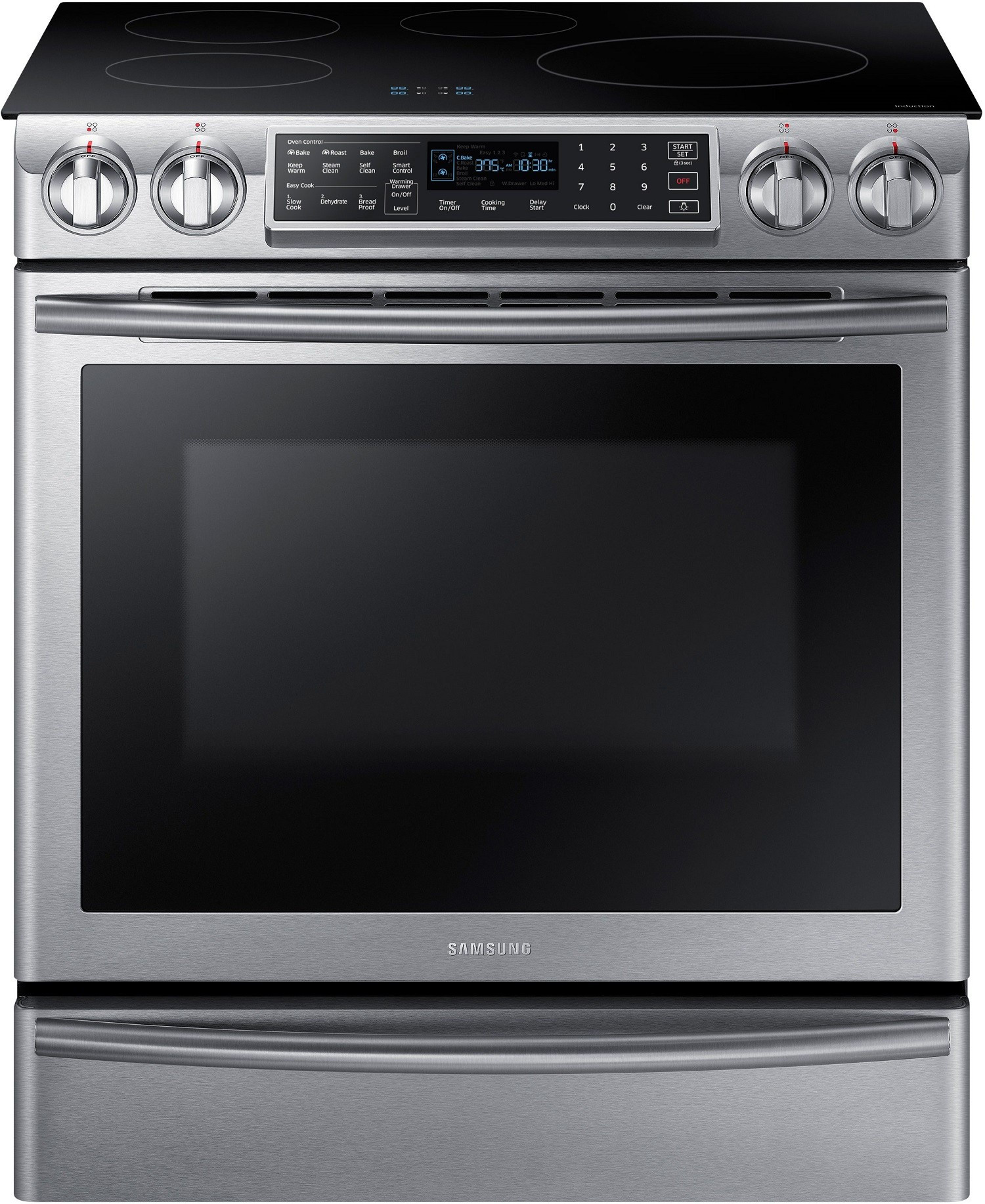 Samsung NE58K9560WS 30 Inch Induction Slidein Range with 5.8 cu. ft