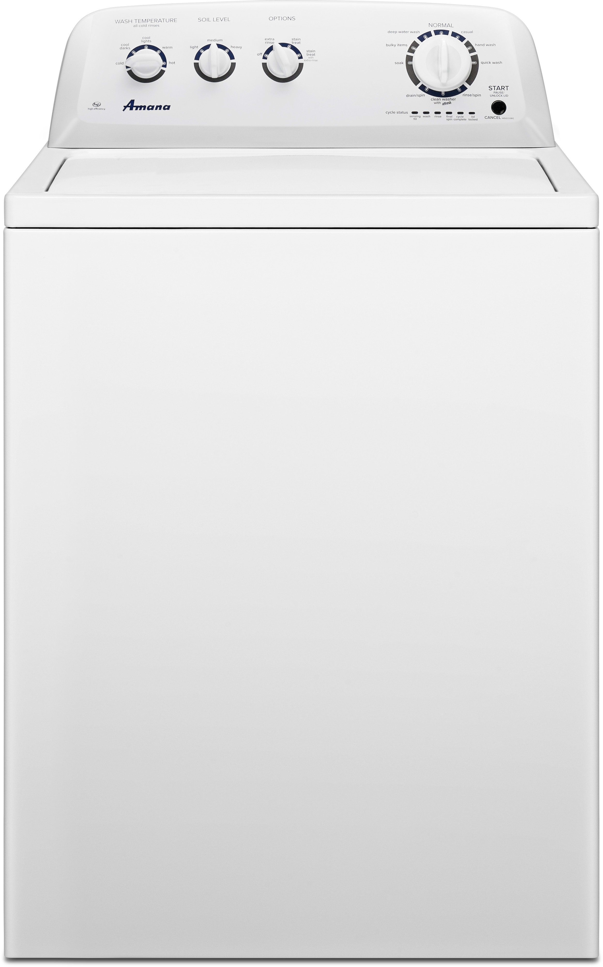 Amana NTW4755EW 27 Inch Top-Load Washer with 3.6 cu. ft. Capacity, 9