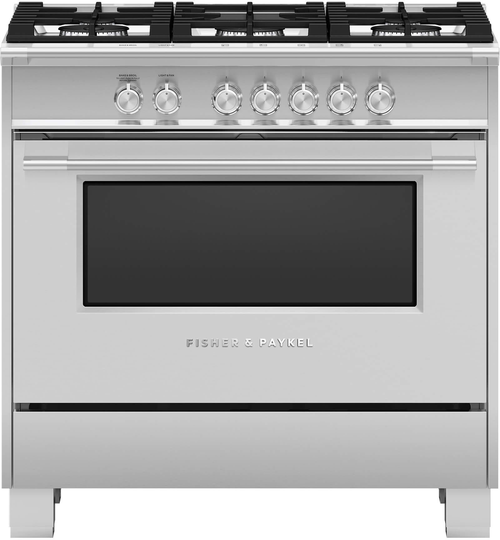 Fisher & Paykel OR36SCG4X1 36 Inch Freestanding Gas Range with AeroTech