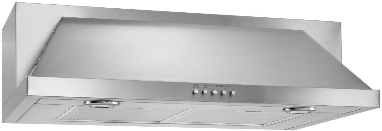Whirlpool UXT5536AAS 36 Inch Under Cabinet Range Hood with 400 CFM, 3 Fan Speeds, Damper, Power ...