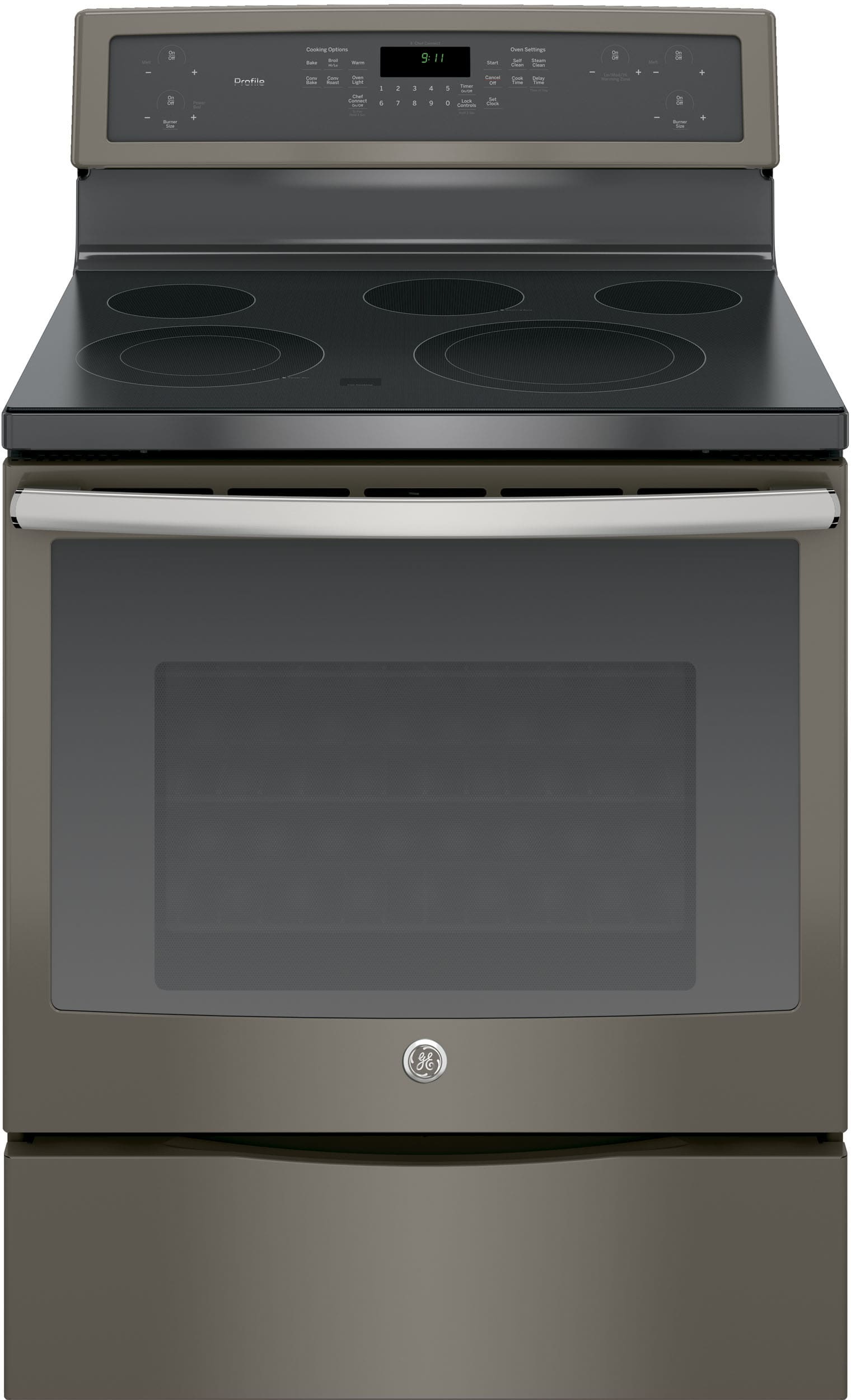 GE PB911EJES 30 Inch Freestanding Electric Range with True Convection, Chef Connect, Fast
