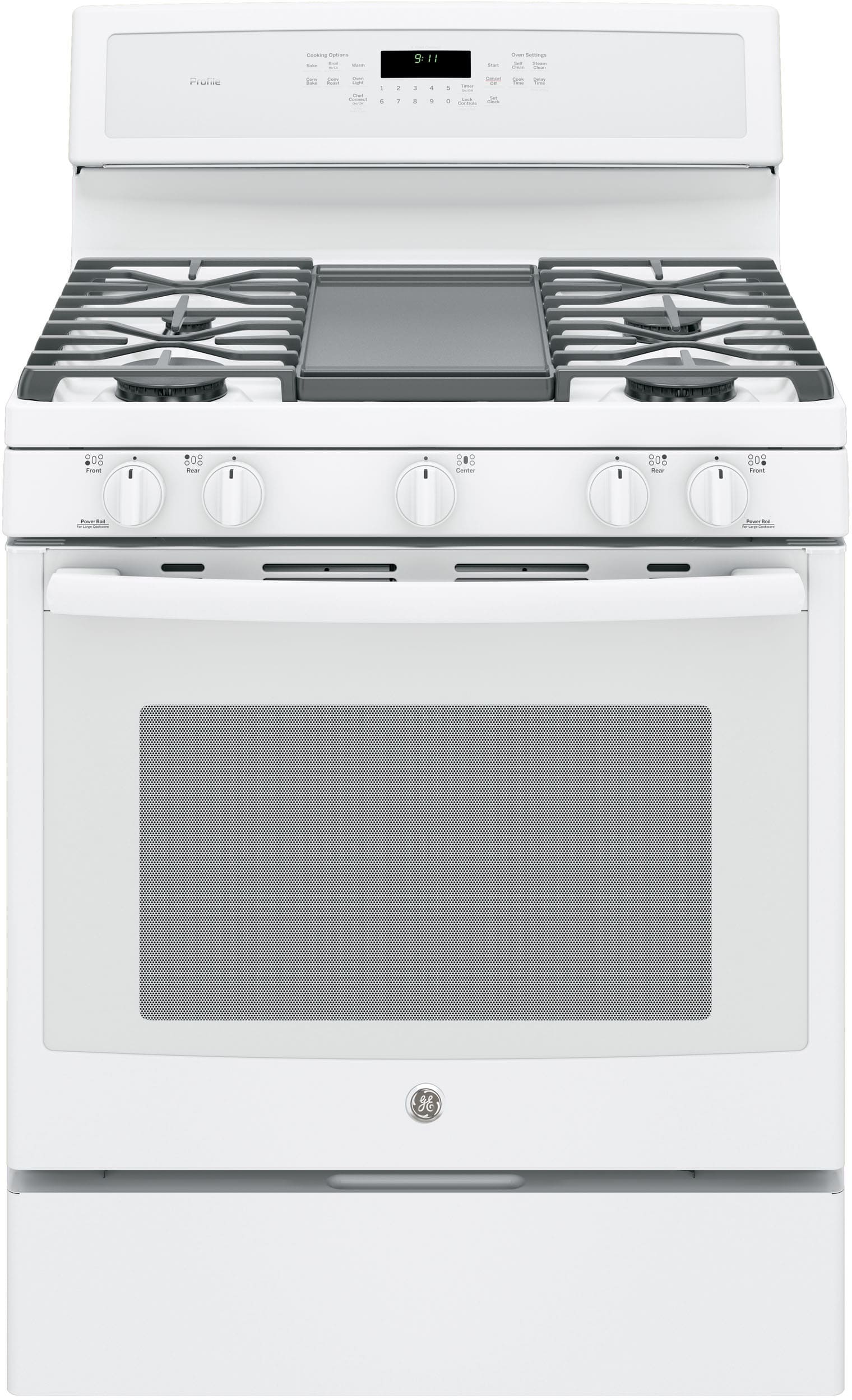 GE PGB911DEJWW 30 Inch Freestanding Gas Range with Chef Connect