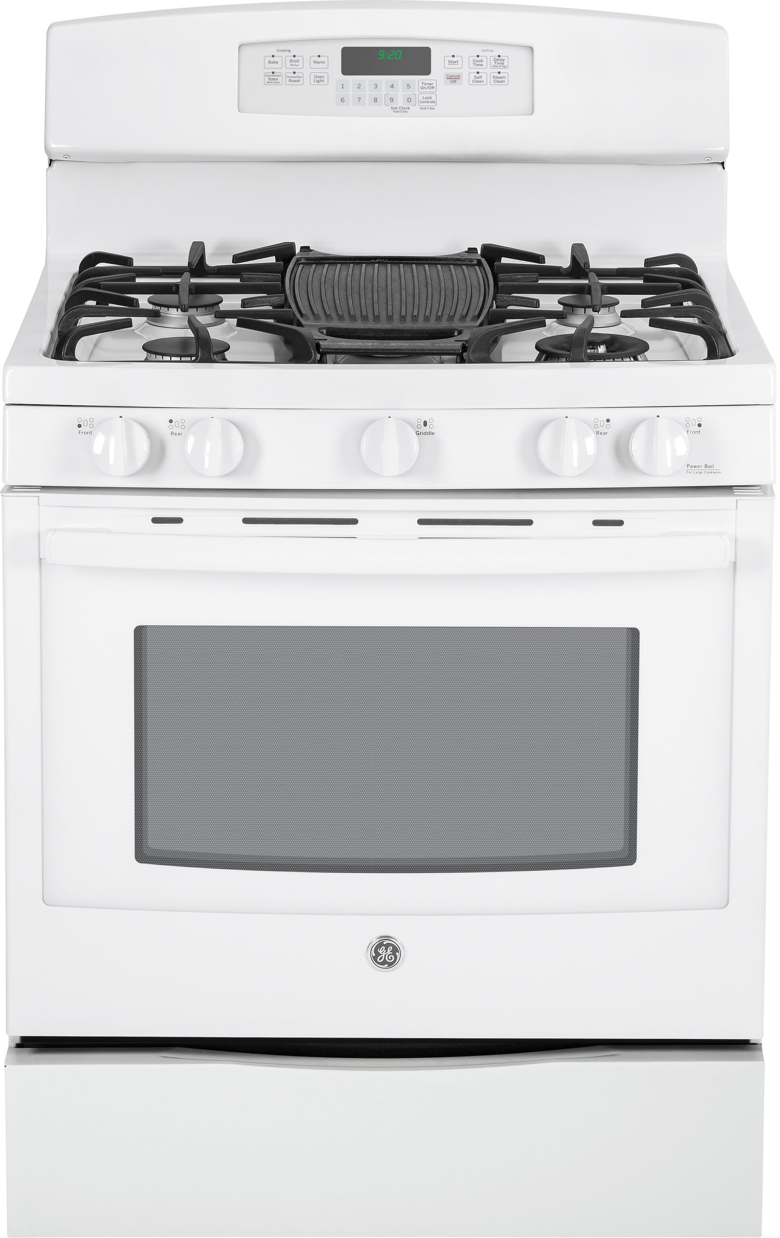 GE PGB920DEFWW 30 Inch Freestanding Gas Range with 5 Sealed Burners