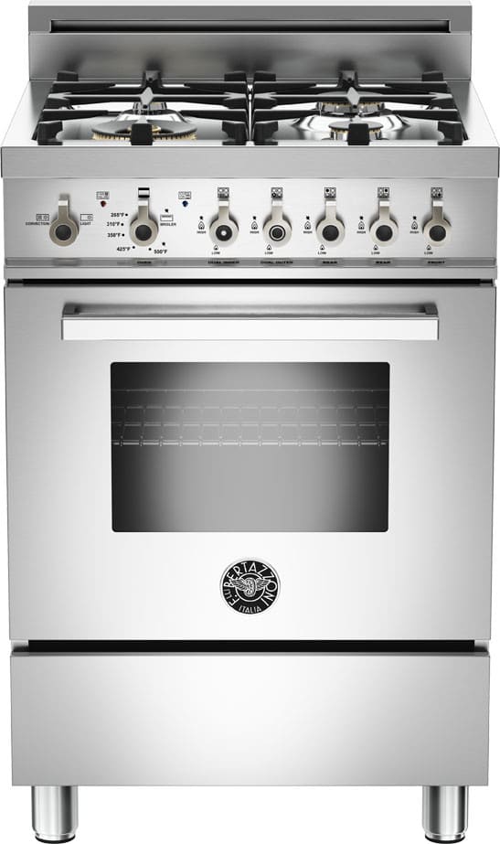 Bertazzoni PRO244GASX 24 Inch Gas Range with Convection, Power Burner