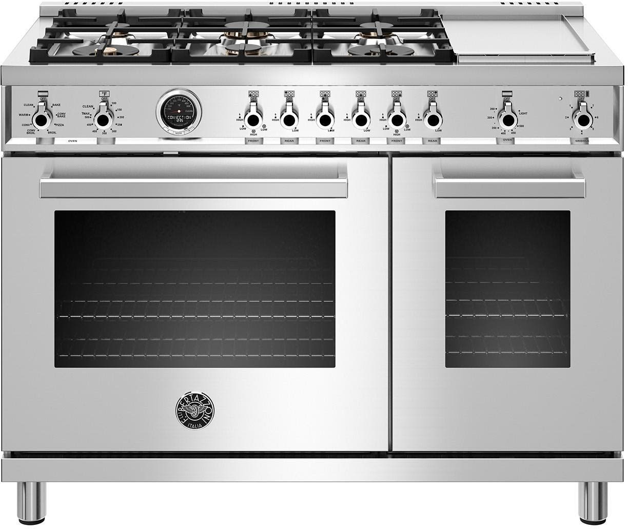 Bertazzoni PROF486GDFSXT 48 Inch Professional Series Dual Fuel Range