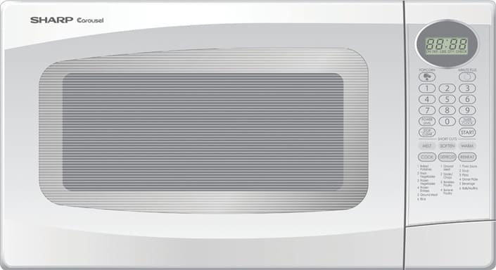 Sharp R306lw 1 0 Cu Ft Countertop Microwave Oven With 100 Watts Sharp R306lw Featured View