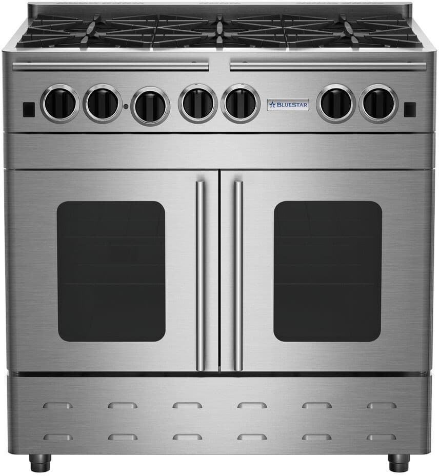 BlueStar RNB366BPMV2NG 36 Inch ProStyle French Door Gas Range Natural Gas