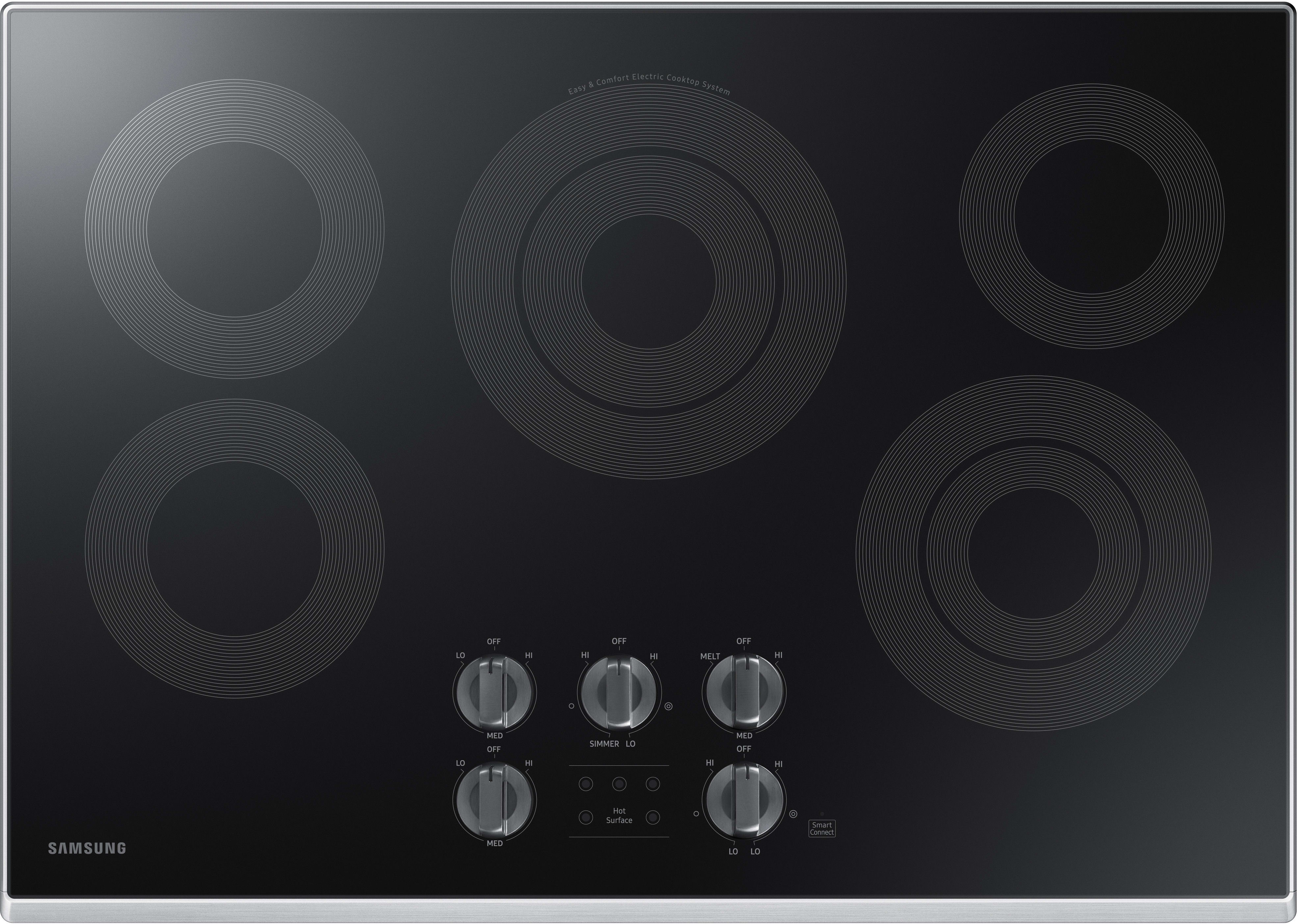 Samsung Nz30k6330rs 30 Inch Electric Cooktop With 5 Radiant Heating Samsung Nz30k6330rs 30 Inch Electric Cooktop With 5 Radiant Heating Elements Rapid Boil Sync Burners Dishwasher Safe Blue Led Knobs