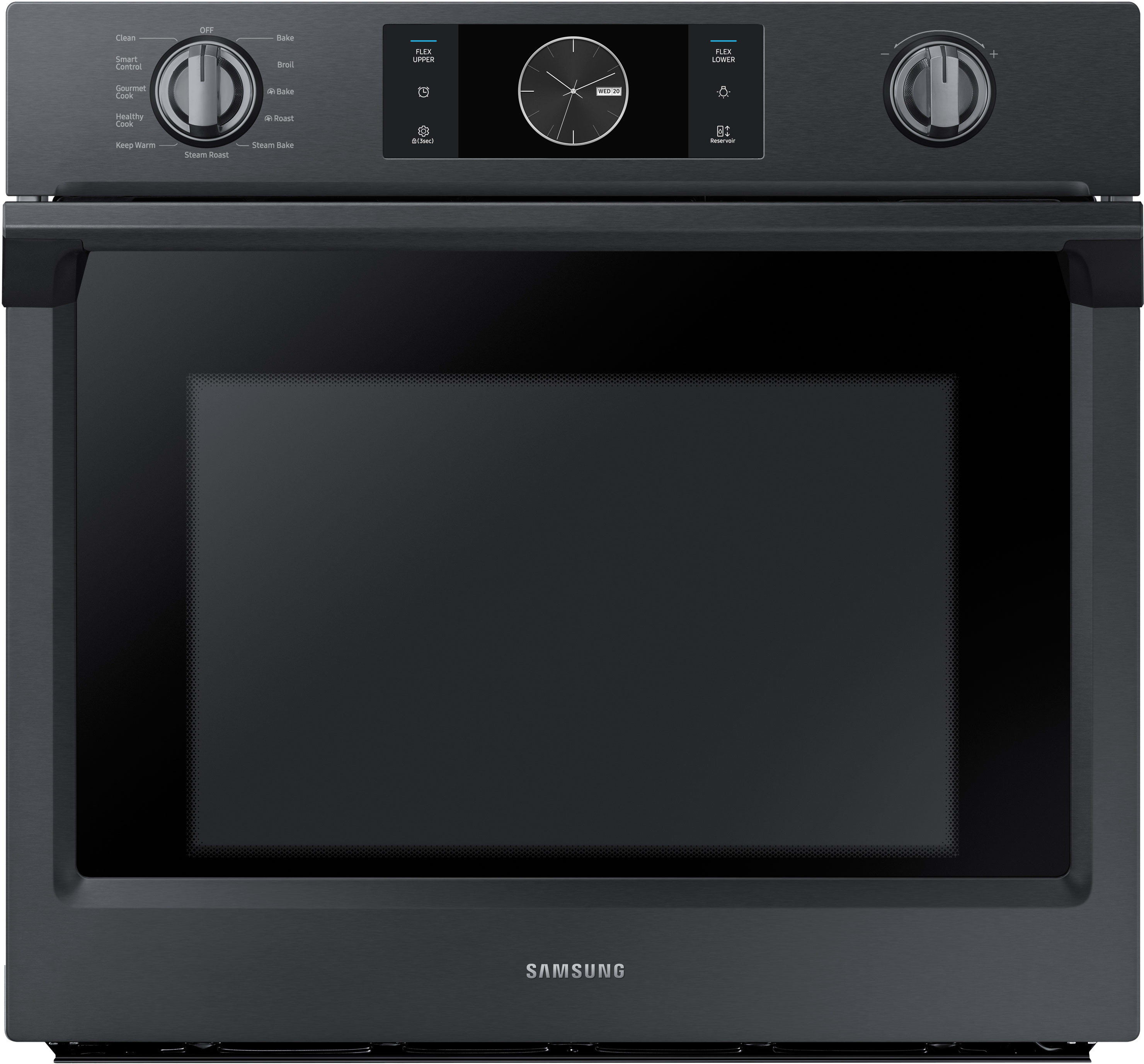 Samsung NV51K7770SG 30 Inch Wall Oven with 5.1 cu. ft. Capacity, Steam Cook, Flex Duo with Smart