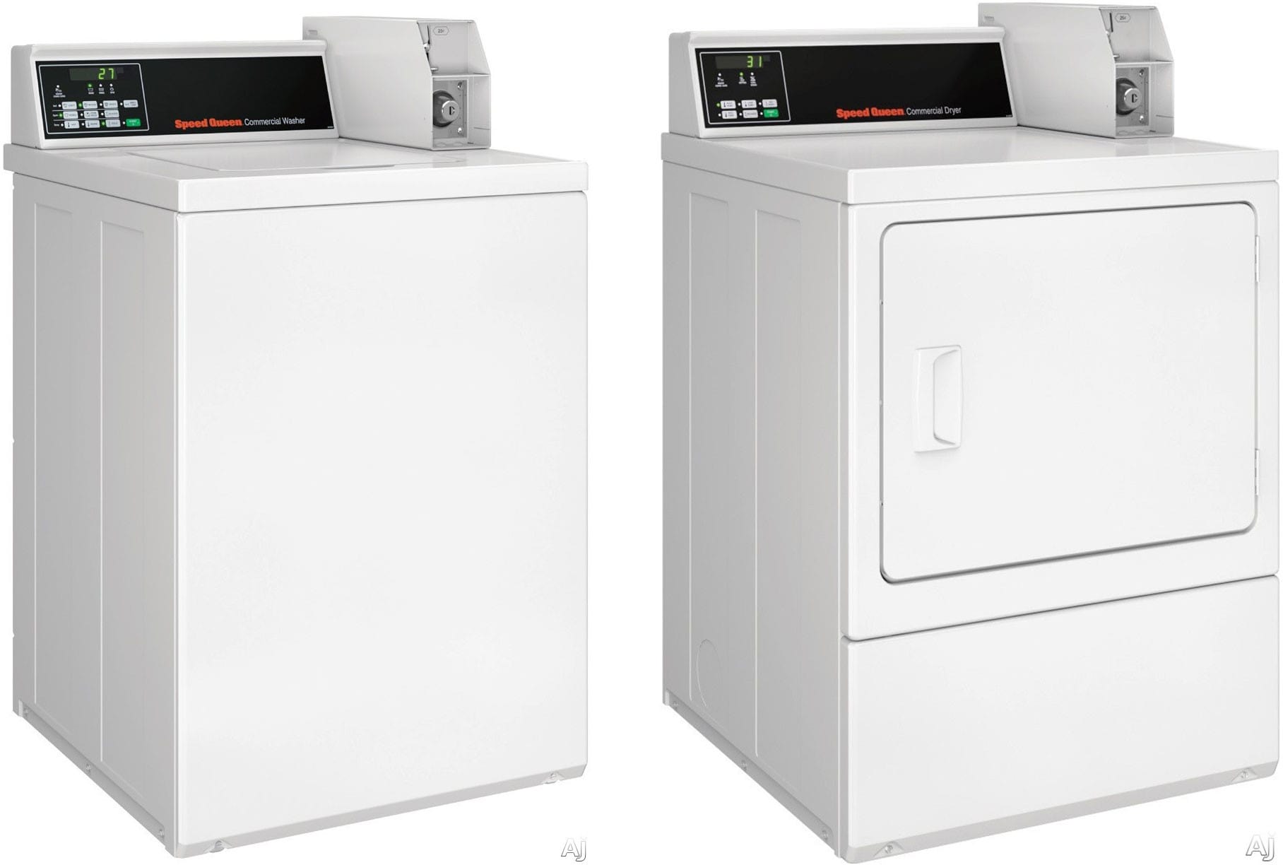 Speed Queen SQWADRGW5 SidebySide Washer & Dryer Set with Top Load