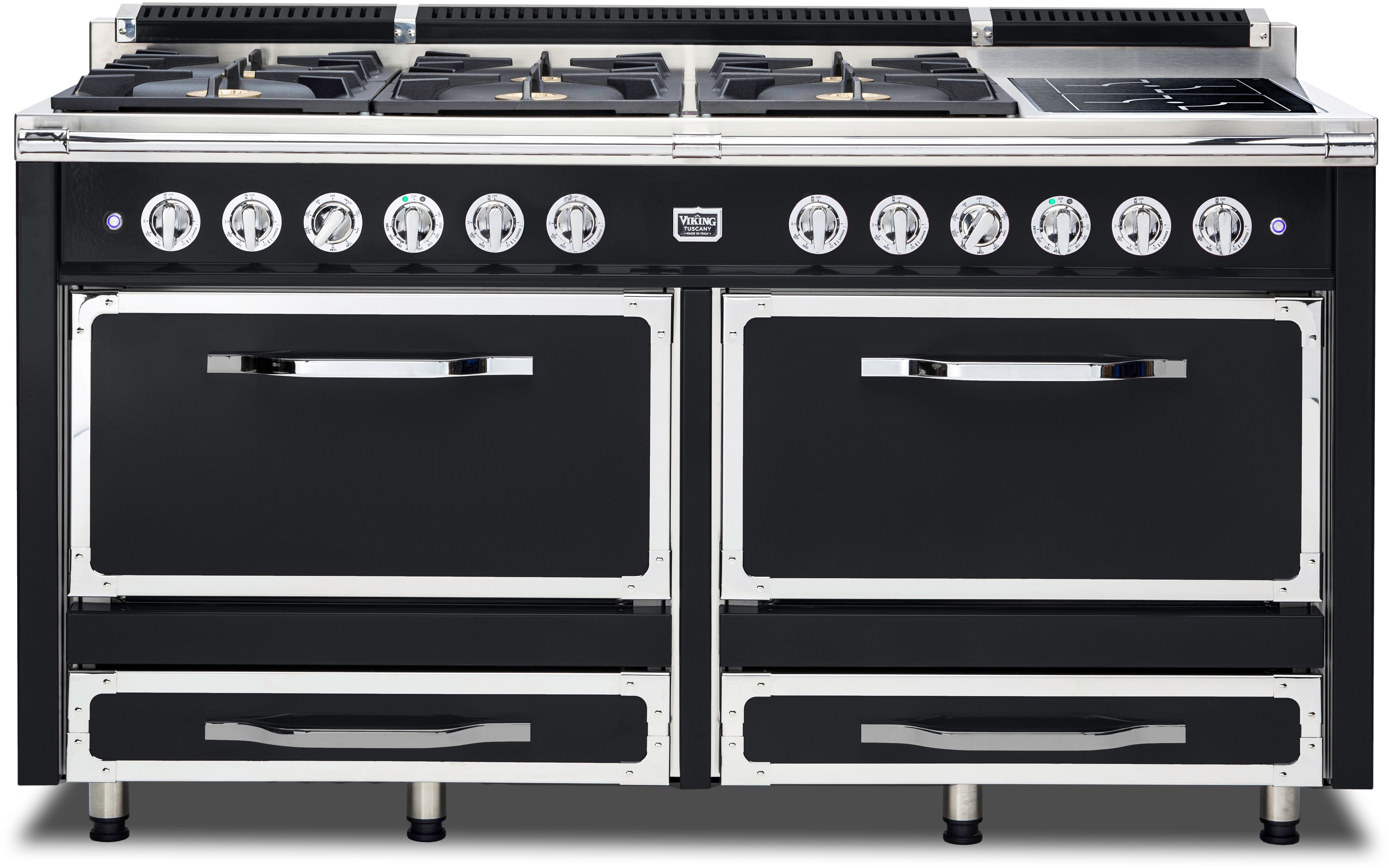 Viking TVDR6606IGB 66 Inch Dual Fuel Range with Six HighPerformance
