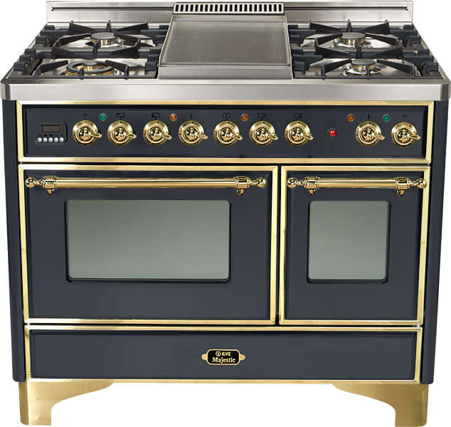 Ilve UMD100FDMPM 40 Inch Freestanding DualFuel Range with 5 Sealed Burners, 3.8 cu. ft
